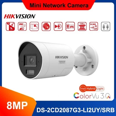 Hikvision DS-2CD2087G3-LI2UY/SRB 8MP ColorVu3.0 IR IP Camera Smart Hybrid Light - Image 1 of 4