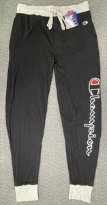 Pantalones de salón Champion para hombre negros medianos para dormir pierna izquierda LOGO "ajuste 32x29,5" nuevos con etiquetas - Imagen 1 de 15