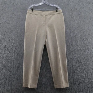 Talbots Womens Slim Leg Shimmering Pants 10 Metallic Gold Mid Rise Party Dressy - Picture 1 of 14