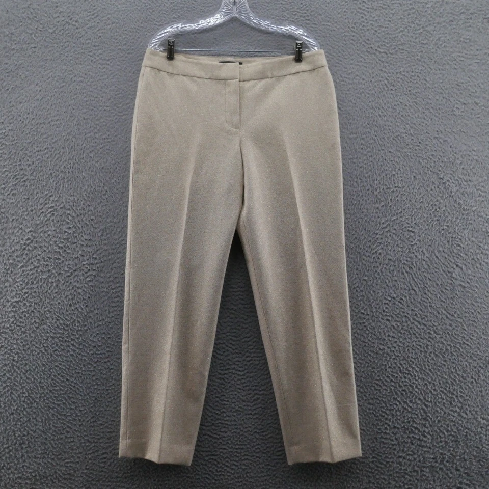 Pantalones Talbots Para Mujer Pierna Ajustada Brillantes 10 Metálicos Dorados Tiro Medio Fiesta Elegante Foto 1 de 4