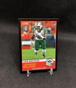 TRUE 1/1! 2019 Score Leonard Williams GEM MASTERS BLACK 1 OF 1 #160 ONE OF ONE! - Picture 1 of 18
