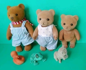 Vintage Teddybär Story Figuren Konvolut Applaus? Familie beflockt 1986? - Bild 1 von 3