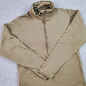 Polartec Pullover Mens Small Grid Fleece Half Zip Base Layer Outdoors USA Made - Picture 1 of 13
