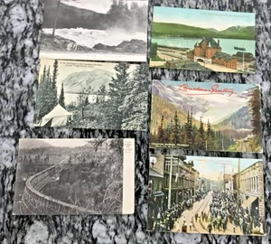 BRITISH COLUMBIA NELSON, BURRARD INLET ,VANCOUVER PARADE NICE TUCK CHRIS 6 CARDS - Picture 1 of 2