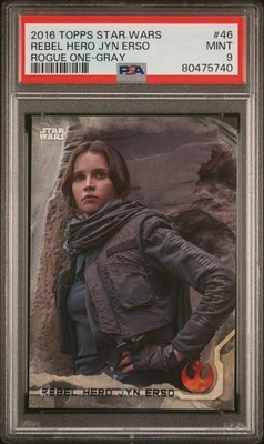 2016 Topps Star Wars Rogue One Jyn Rebel Hero #46 Gray /100 PSA 9 - Image 1 of 2