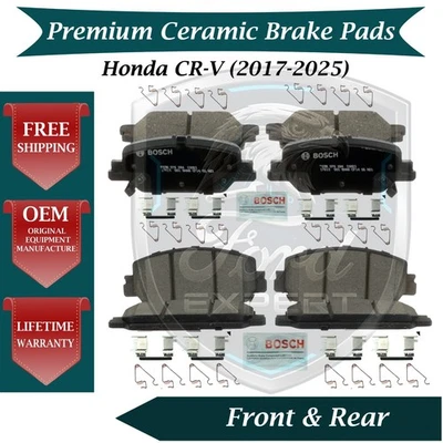 Bosch OEM Front & Rear Ceramic Brake Pads Kit For 2017-2025 Honda CR-V - Image 1 of 4