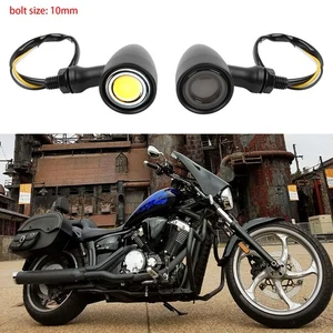 2x Mini Bullet Turn Signal Running Lights For Yamaha Stryker XVS1300 XV1900 - Foto 1 di 14
