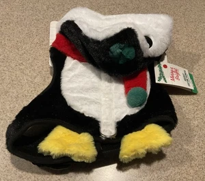Feliz y Brillante Navidad PINGÜINO PERRO Vacaciones Disfraz Arnés Grande Nuevo con Etiquetas - Imagen 1 de 4