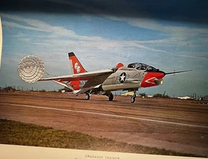 Early 1960S Crusader Trainer Chance Vought Corporation Lithograph 11 X 14 NASA - Picture 1 of 7