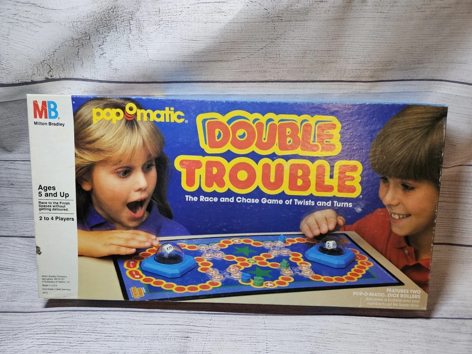 Vintage DOUBLE TROUBLE Boardgame from Milton Bradley - 1987 - COMPLETE! - Image 1 of 4