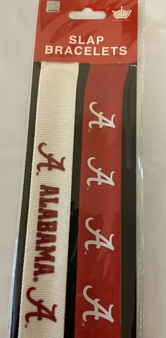 Alabama Crimson Tide NCAA 2 pack Slap Bracelet   C Cover