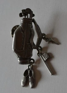 Broche de golf vintage para golfista JJ Jonette joyería peltre, dijes - Imagen 1 de 7
