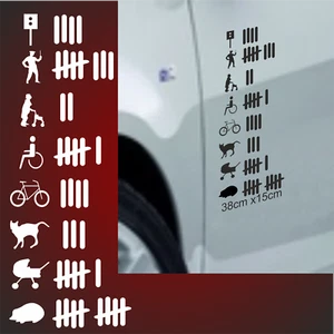 1x  Aufkleber 38cm Strichliste Liste  Auto Türen - Bild 1 von 2