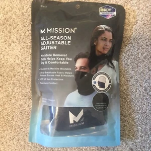 Mission All Season Einheitsgröße für alle verstellbare Gamaschengesicht Halsbezug schwarz - Bild 1 von 7