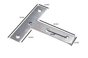T Repair Mending Plate ZP 75mm X 16mm X 1.5mm Hole zp Pack Of 4 - Picture 1 of 1