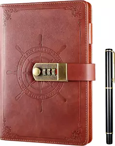 Kesote Diary with Lock, Refillable Journal with Lock Diary Organizer with Pen - Picture 1 of 12