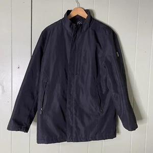 Tumi Lightweight Jacket Mens Medium Black Polyester Zip Pockets T Tech Lined - Picture 1 of 13