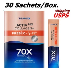 Zeavita Active 70X Collagen+ Dipeptide Plus Prebro & S - Fitt 30 sachets - Picture 1 of 6