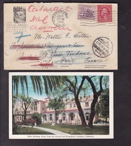 PUBLICIDAD - PASADENA, CAL. A EGIPTO, 1934, VISTA DEL ARROYO Y BUNGALOWS - Imagen 1 de 2