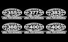 2 HIGH PERFORMANCE V8 ENGINE DECAL HP SBC 355-377-383-388-400-406 BORED STROKER 