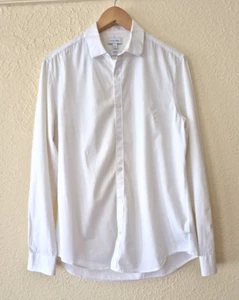 CALVIN KLEIN SHIRT, WHITE COTTON LONG SLEEVES, INFINITE SLIM FIT, MEDIUM, VG CON - Picture 1 of 6