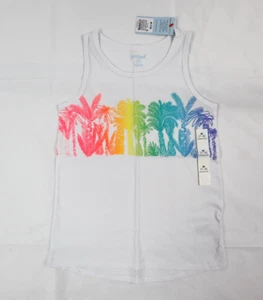 Cat & Jack Kids Girl's Size Medium (7-8) 7/8 White Beach Sleeveless Tank Top - Picture 1 of 10