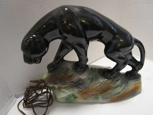 Lámpara TV Cerámica Vintage BLACK PANTHER Lane & C0. L-26 años 50 MCM - Imagen 1 de 20