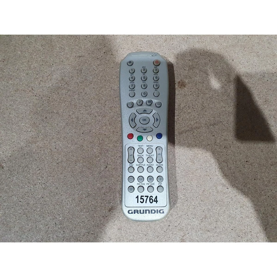 GRUNDIG RX9187R Remote Control Silver Wireless Infrared Handheld for LCD/TV - Image 1 of 4