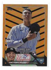 2023 TOPPS UPDATE SERIES ANTHONY VOLPE ORANGE & BLACK PARALLEL ROOKIE CARD