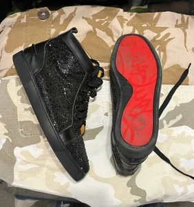 Talla 44 EU 10.5US Zapatillas Christian Louboutin Estrás París Botas Altas - Imagen 1 de 10