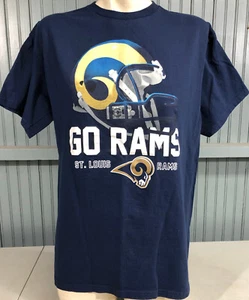 St. Louis Rams NFL Team Apparel Blue Large T-Shirt - Picture 1 of 3