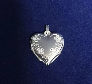 NEW Sterling Silver Heart Locket Suitable For Two photos Family Love Portrait - Picture 1 of 4