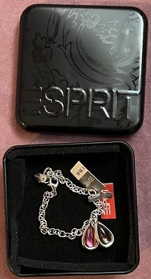 Esprit Damen Armband Silber Glassteine Drip Drop ESBR91234A180 - Bild 1 von 4