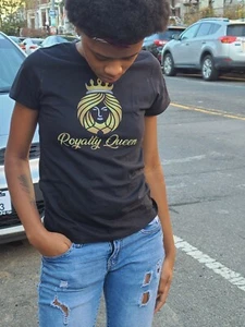 Black short sleeve T shirt for women - Picture 1 of 2