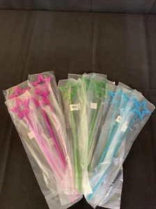 RI One Dozen 14" Metallic Star Princess Wands for Dress Up And Parties - Picture 1 of 1