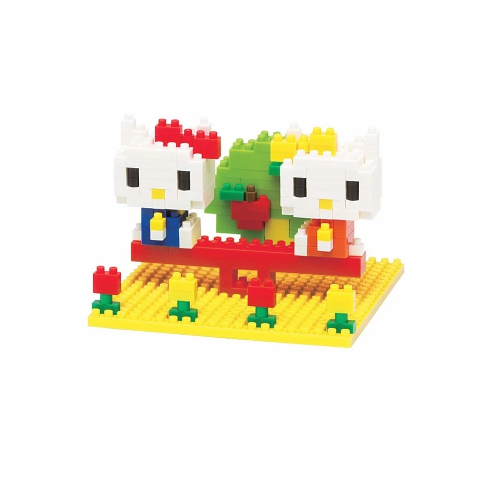 Nanoblock Hello Kitty and Mimmy in The Park 58362 Block Building Kit