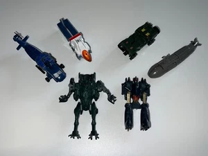 Lot Of 6 Vintage Bandai GoBot Vamp Pincher Dive Sub Cop-Tur Flip Top Geeper Jeep - Picture 1 of 4