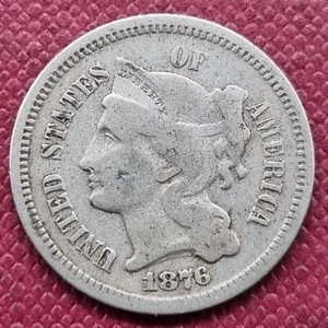 1876 Three Cent Nickel 3c Better Grade #53893 - Picture 1 of 2