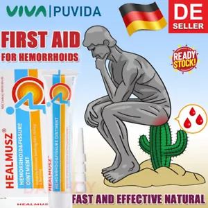 HEALMUSZ Hämorrhoiden Creme, Hämorrhoiden Salbe gegen Juckreiz, Schmerz Brennen - Bild 1 von 18