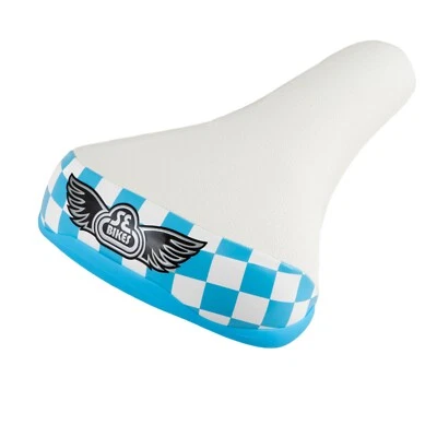 NEW Release SE Bikes Racing Checkerboard Saddle Blue & White Padded Seat - Image 1 of 3