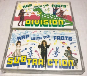2 Ct Lot Rap With The Facts Multiplication/Subtraction Cassette Tape 1987 EUC - Imagen 1 de 3