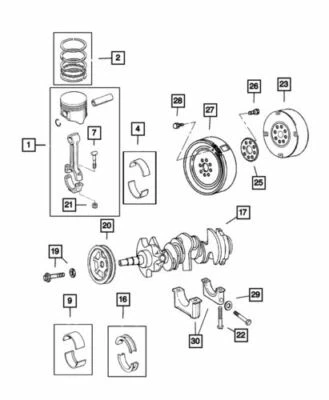 Genuine Mopar 2001-2006 Chrysler Concorde Connecting Rod Bearing Set 4626657AD - Image 1 of 4