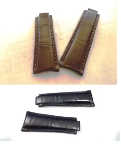 Genuine gator skin curved end Band Strap Bracelet (FITS) Rolex DAYTONA - Picture 1 of 7