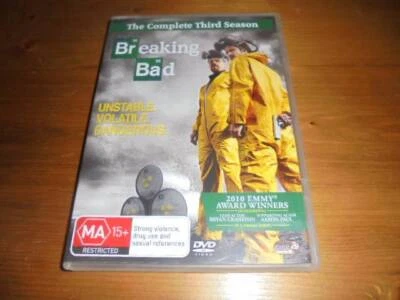 BREAKING BAD : Season 3 (DVD, 2010) 4 DVD SET BRYAN CRANSTON - Image 1 of 2