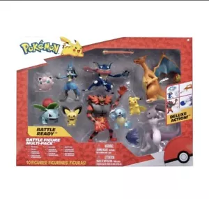 Pokémon Confezione da 10 Figure Battaglia Pronta per la Battaglia Pacchetto Multi Oggetto da Collezione -NUOVO- - Foto 1 di 1