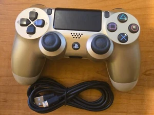 Original Zubehör Hersteller Sony PlayStation 4 PS4 Dualshock 4 Gold Controller mit Ladekabel - Bild 1 von 6