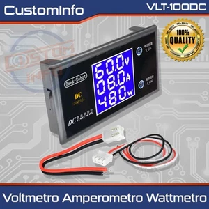 Voltmetro Amperometro Wattmetro LCD DC 0-100V 10A 1000W Misuratore Potenza - Imagen 1 de 6