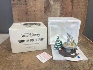 Dept 56 Original Snow Village Winter Fountain #5409-7 in Original Box 1991 - Picture 1 of 6