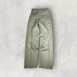 Vintage 60s US Army OG-107 Type 1 Trousers Pants 26x32 Military Vietnam Sateen - Picture 1 of 13