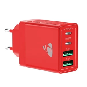 Caricatore USB C 40W 4 Porto Alimentatore USB Presa multipla Tipo C Ricarica - Foto 1 di 24